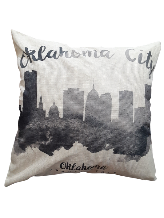 Oklahoma City Skyline Pillow Cover - Limited Edition