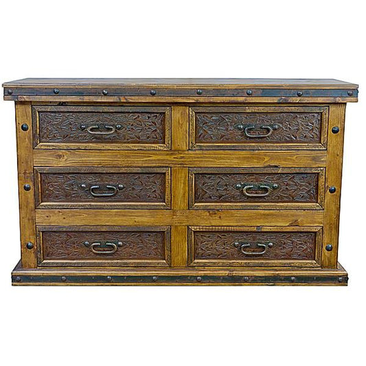 6 Drawer Tooled Dresser